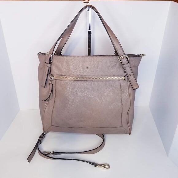 Kate Spade Cobble Hill Pebbled Taupe Leather Purse crossbody - Picture 1 of 13